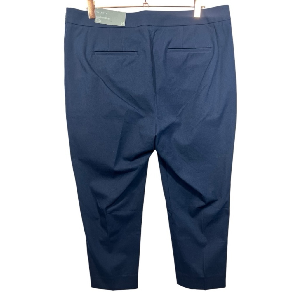 NWT Talbots Chatham Crop Pants Navy 14 - Picture 6 of 13